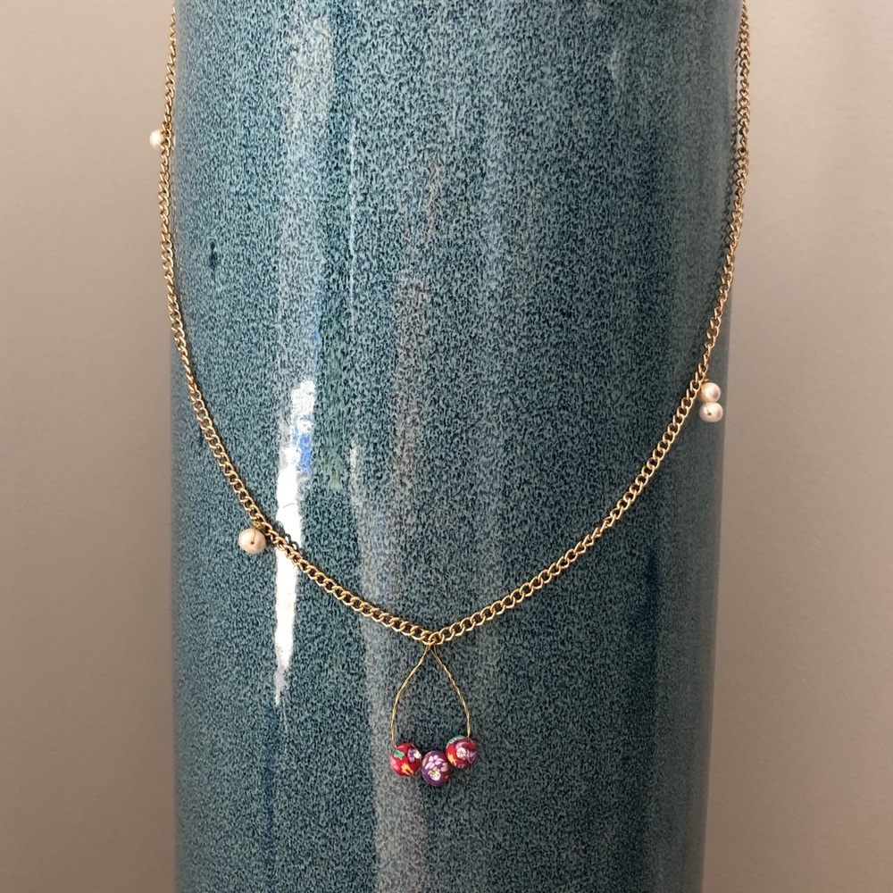 HANDMADE ~ Long Beaded Necklace